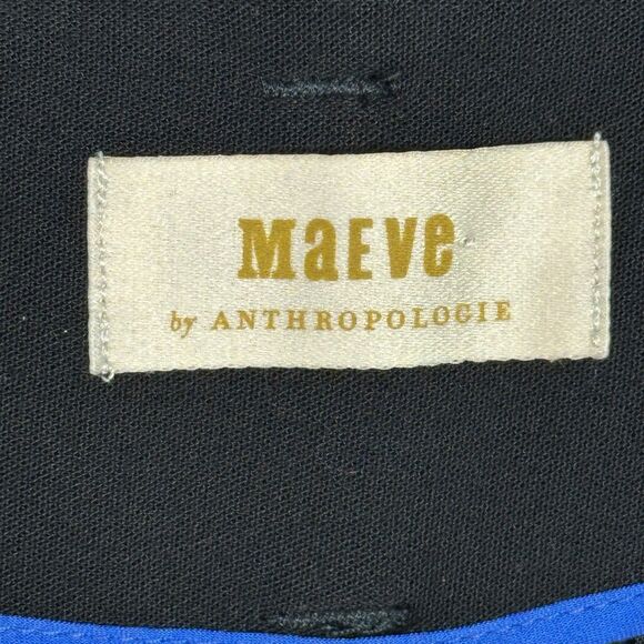 Maeve Anthropologie Tie-Waist Culottes Pants Wide‎ Leg Womens Sz 6 Black Cropped - Picture 8 of 15